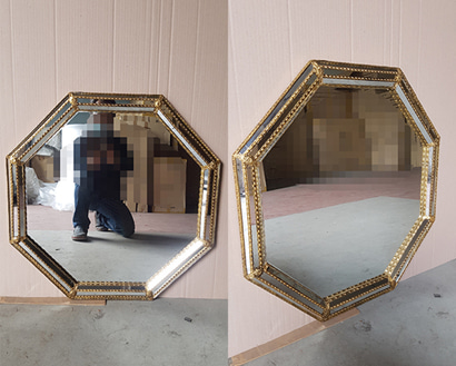 크로니클 엔틱가구 거울 골드 고급 인테리어 벽거울