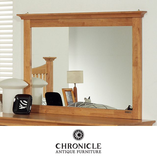 크로니클 원목가구 고무나무 벽걸이 거울